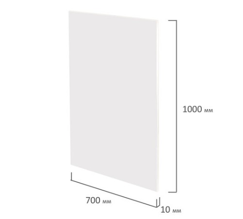 Пенокартон матовый, 70х100 см, толщина 10 мм, белый, КОМПЛЕКТ 5 листов, BRAUBERG, 112476