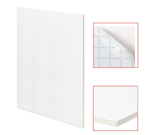 Пенокартон матовый САМОКЛЕЯЩИЙСЯ, 70х100 см, толщина 5 мм, белый, BRAUBERG, 112481