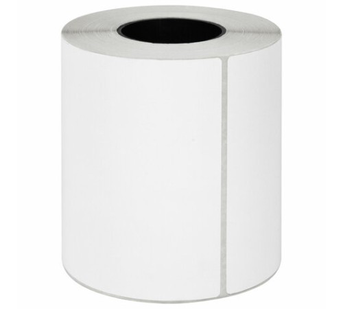 Термоэтикетки ЭКО, 100х150 мм, 300 этикеток в ролике, прозрачная подложка из пленки, 114510