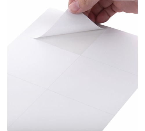 Этикетка самоклеящаяся 105х99 мм, 6 этикеток, белая, 70 г/м2, 50 листов, TANEX, сырье Финляндия, 114530, TW-2303