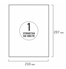 Этикетка самоклеящаяся ВСЕПОГОДНАЯ 210х297 мм, 1 этикетка, полиэстер, белая, 25 листов, TANEX, сырье Финляндия, 114545, TW-2000