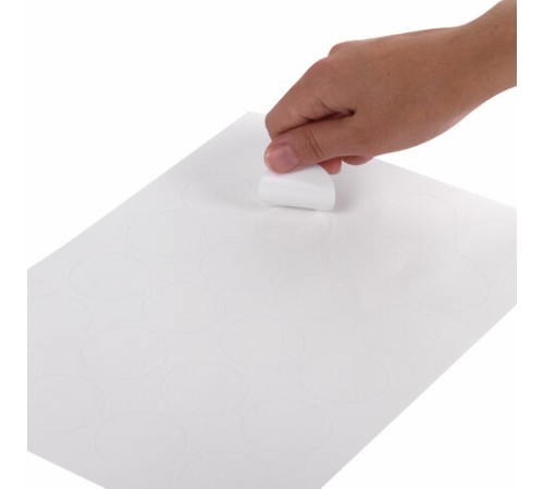 Этикетка самоклеящаяся D40 мм, 24 этикетки, белая, 70 г/м2, 50 листов, TANEX, сырье Финляндия, 114551, TW-2140