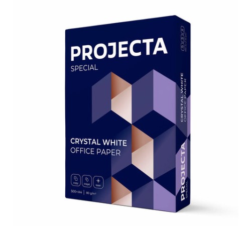 Бумага офисная А4, 80 г/м2, 500 л., марка В, PROJECTA SPECIAL, Россия, 153% (CIE)