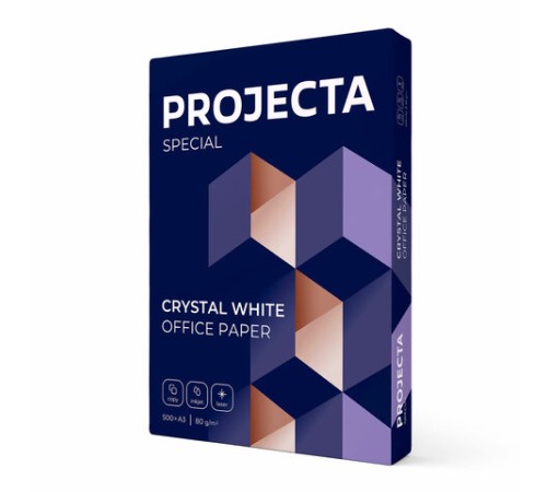 Бумага офисная БОЛЬШОГО ФОРМАТА (297х420), А3, 80 г/м2, 500 л., марка В, PROJECTA SPECIAL, Россия, 153% (CIE)