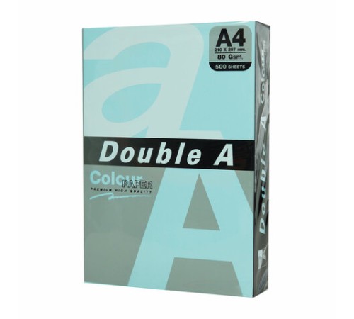 Бумага цветная DOUBLE A, А4, 80 г/м2, 500 л., пастель, голубая