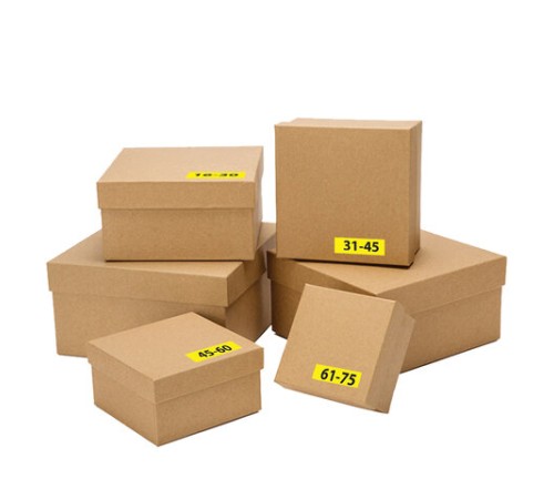 Этикетка самоклеящаяся 70х37,1 мм, 24 этикетки, желтая, 80 г/м2, 50 листов, STAFF, 115184