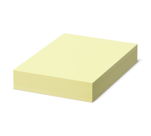 Бумага цветная BRAUBERG, А4, 80 г/м2, 500 л., пастель, желтая, для офисной техники, 115220