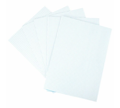 Бумага писчая в клетку А4, 65 г/м2, 100 листов, Россия, белизна 92% (ISO), STAFF, 115343