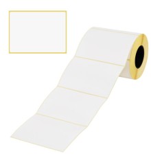 Этикетки термотрансферные, ПОЛУГЛЯНЕЦ, 100х72 мм, 500 этикеток в ролике, 115611