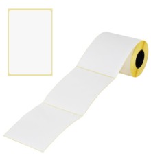 Этикетки термотрансферные, ПОЛУГЛЯНЕЦ, 100х150 мм, 250 этикеток в ролике, 115612