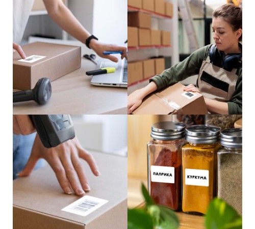 Этикетки термотрансферные, ПОЛИПРОПИЛЕН, 58х40 мм, 700 этикеток в ролике, 115613