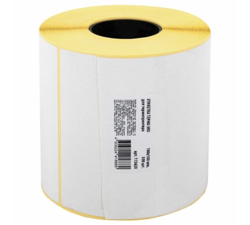 Термоэтикетки ЭКО, 100х100 мм, 500 этикеток в ролике, 115620