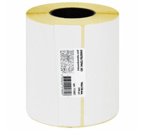 Термоэтикетки ЭКО, 100х150 мм, 300 этикеток в ролике, 115621
