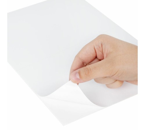 Этикетка самоклеящаяся 210х148,5 мм, 2 этикетки, белая, 80 г/м2, 50 листов, STAFF BASIC, 115643