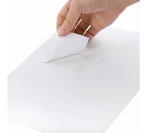 Этикетка самоклеящаяся 105х48 мм, 12 этикеток, белая, 80 г/м2, 50 листов, STAFF BASIC, 115648