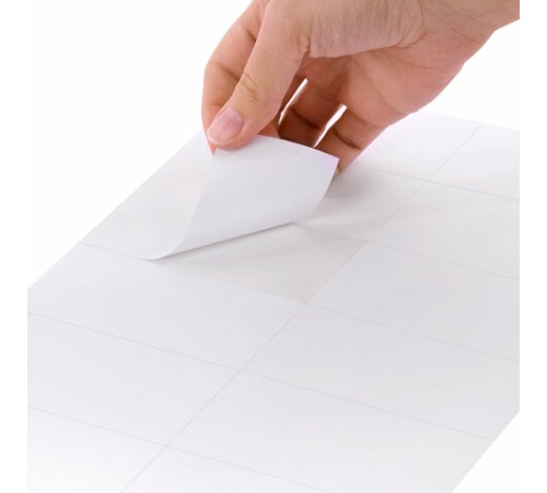 Этикетка самоклеящаяся 105х42,4 мм, 14 этикеток, белая, 80 г/м2, 50 листов, STAFF BASIC, 115650