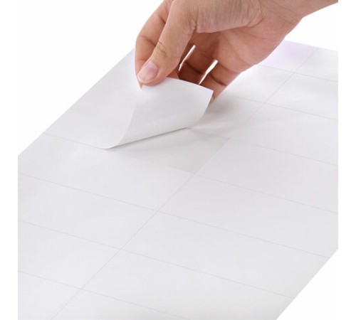 Этикетка самоклеящаяся 105х37 мм, 16 этикеток, белая, 80 г/м2, 50 листов, STAFF BASIC, 115652