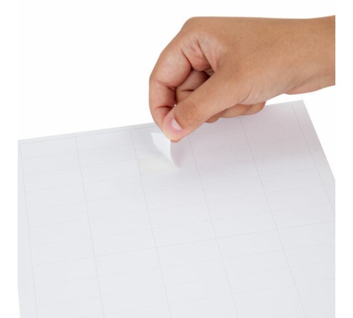 Этикетка самоклеящаяся 38х16,9 мм, 85 этикеток, белая, 80 г/м2, 50 листов, STAFF BASIC, 115665