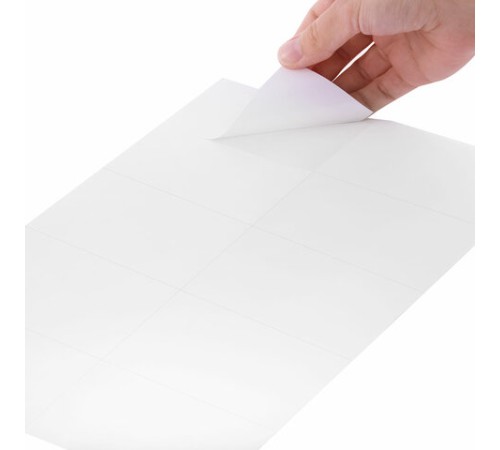 Этикетка самоклеящаяся 105х57 мм, 10 этикеток, белая, 80 г/м2, 100 листов, STAFF BASIC, 115672