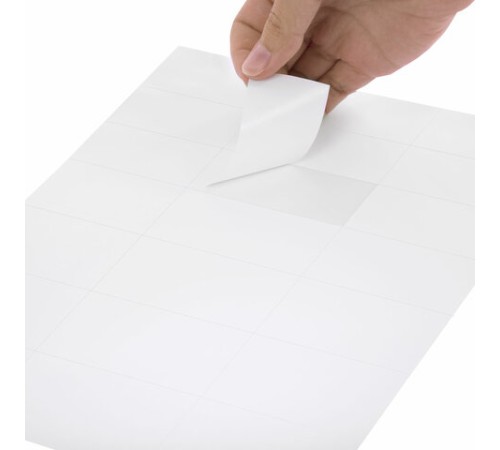 Этикетка самоклеящаяся 70х42,4 мм, 21 этикетка, белая, 80 г/м2, 100 листов, STAFF BASIC, 115675