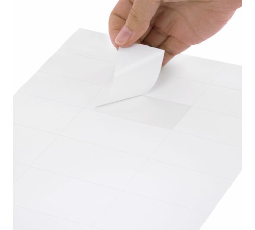 Этикетка самоклеящаяся 70х37,1 мм, 24 этикетки, белая, 80 г/м2, 100 листов, STAFF BASIC, 115677