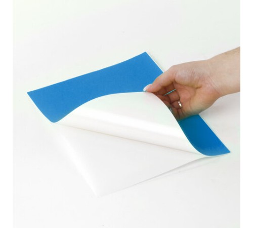 Этикетка самоклеящаяся 210х297 мм, 1 этикетка, синяя, 80 г/м2, 50 листов, STAFF BASIC, 115686