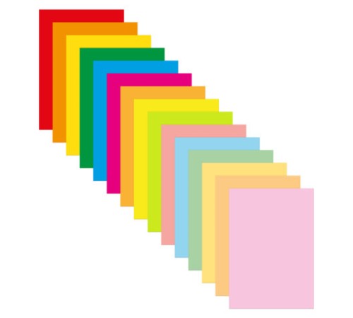Бумага цветная 15 цветов BRAUBERG MULTICOLOR А4, 80 г/м2, 75 л. (15 цветов x 5 листов), 116647