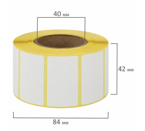 Термоэтикетки ТОП, 40х30 мм, 1000 этикеток в ролике, 116663
