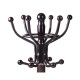 Вешалка-стойка BRABIX "CR-282", металл/мрамор, 1,8 м, на диске диаметром 36 см, 6 крючков + 4 дополнительных, коричневая, 601745
