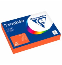 Бумага цветная CLAIREFONTAINE, А4, 80 г/м2, 500 л., интенсив, ярко-оранжевый, Франция, 1761C, 1761PC