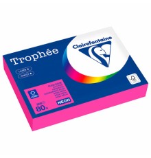 Бумага цветная CLAIREFONTAINE, А4, 80 г/м2, 500 л., неон, розовый, Франция, 2973PC
