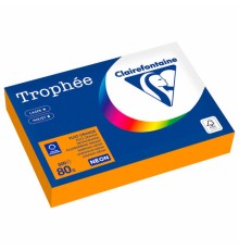 Бумага цветная CLAIREFONTAINE, А4, 80 г/м2, 500 л., неон, оранжевый, Франция, 2978C, 2978PC