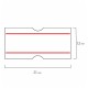 Этикет-лента 21х12 мм, прямоугольная, белая с красной полосой, КОМПЛЕКТ 10 рулонов по 1000 этикеток, 117546