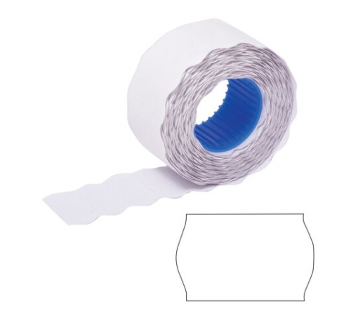 Этикет-лента 26x12 мм, волна, белая, КОМПЛЕКТ 10 рулонов по 1000 этикеток, 117549