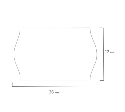 Этикет-лента 26x12 мм, волна, белая, КОМПЛЕКТ 10 рулонов по 1000 этикеток, 117549