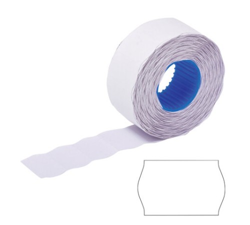 Этикет-лента 26х16 мм, волна, белая, КОМПЛЕКТ 10 рулонов по 1000 этикеток, 117550