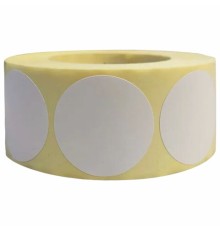 Этикетки для Честного Знака термотрансферные ПОЛУГЛЯНЕЦ, круглые, 20 мм, КОМПЛЕКТ 5 рулонов по 2000 этикеток, 117623