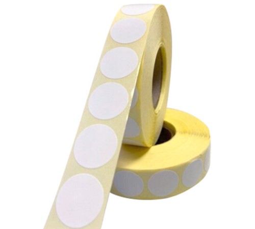 Этикетки для Честного Знака термотрансферные ПОЛУГЛЯНЕЦ, круглые, 20 мм, КОМПЛЕКТ 5 рулонов по 2000 этикеток, 117623