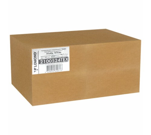 Этикетка самоклеящаяся 64х33,4 мм, 24 этикетки, белая, 70 г/м2, 500 л., LOMOND, 2100524ТЕХ