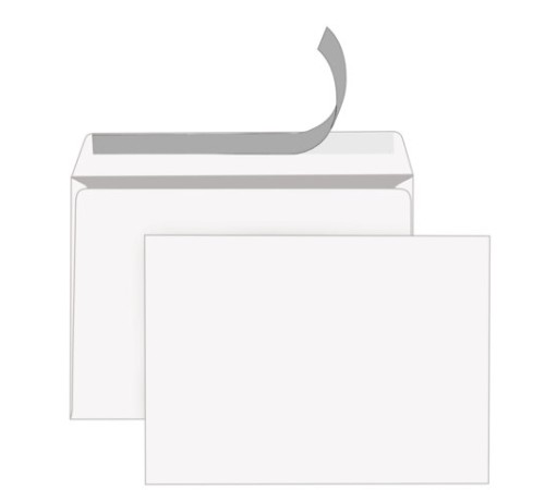 Конверты С4 (229х324 мм), отрывная лента, 80 г/м2, КОМПЛЕКТ 50 шт., внутренняя запечатка, STAFF, 118668