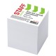 Блок для записей STAFF, проклеенный, куб 8х8 см,1000 листов, белый, белизна 90-92%, 120382
