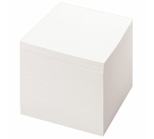 Блок для записей STAFF, проклеенный, куб 8х8 см,1000 листов, белый, белизна 90-92%, 120382