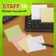 Блок для записей STAFF, проклеенный, куб 8х8 см, 800 листов, цветной, 120383