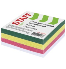Блок для записей STAFF, проклеенный, куб 8х8 см, 350 листов, цветной, 120384