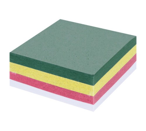 Блок для записей STAFF, проклеенный, куб 8х8 см, 350 листов, цветной, 120384