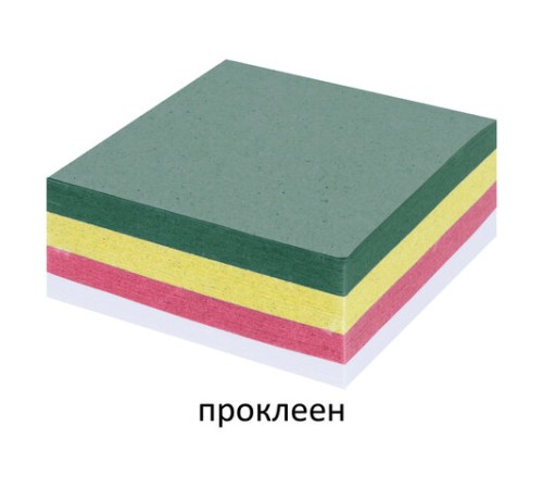 Блок для записей STAFF, проклеенный, куб 8х8 см, 350 листов, цветной, 120384