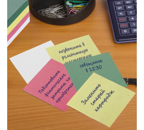 Блок для записей STAFF, проклеенный, куб 8х8 см, 350 листов, цветной, 120384