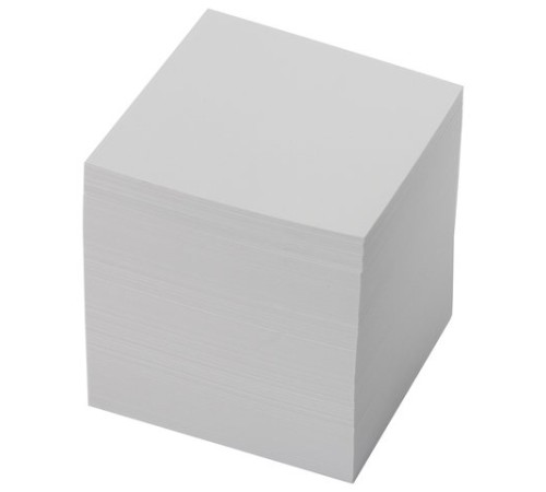 Блок для записей BRAUBERG в подставке прозрачной, куб 9х9х9 см, белый, белизна 95-98%, 122223