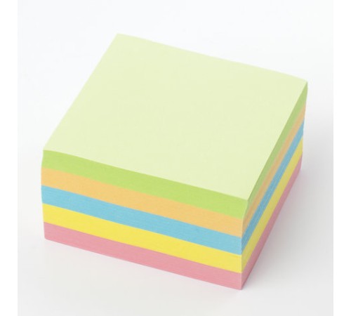 Блок для записей BRAUBERG непроклеенный, куб 9х9х5 см, цветной, 122339