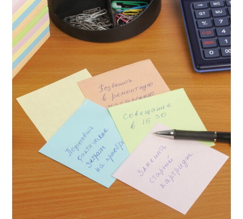 Блок для записей BRAUBERG непроклеенный, куб 9х9х5 см, цветной, 122339